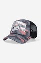 Billionaire Boys Club czapka z daszkiem bawełniana Camo Arch Logo Trucker Cap bawełna szary B23146