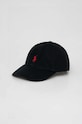 Polo Ralph Lauren czapka z daszkiem bawełniana aplikacja czarny 710548524