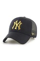 47 brand - Czapka MLB New York Yankees aplikacja czarny B.BRMTL17CTP.BK