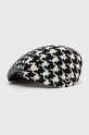 Kangol Kaszkiet z domieszką wełny czarny K3520.CB103