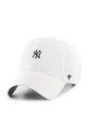 47brand șapcă New York Yankees bumbac alb B.BSRNR17GWS.WH