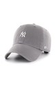 Кепка 47 brand New York Yankees аплікація сірий B.BSRNR17GWS.DY