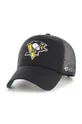 μαύρο Καπέλο 47brand Pittsburgh Penguins NHL Pittsburgh Penguins Unisex