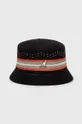 czarny Kangol kapelusz z domieszką wełny Unisex