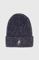 Шапка з домішкою вовни Kangol меланж темно-синій K3593.NB437