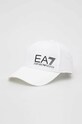 Pamučna kapa sa šiltom EA7 Emporio Armani print bijela 240049.2F352.NOS