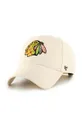 beżowy 47brand czapka z daszkiem z domieszką wełny NHL Chicago Blackhawks Unisex