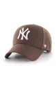brązowy 47brand czapka z daszkiem z domieszką wełny MLB New York Yankees Unisex
