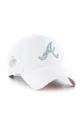 47brand czapka z domieszką wełny MLB Atlanta Braves biały