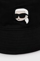 Karl Lagerfeld kifordítható pamut sapka 230W3404 fekete AA00