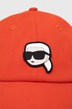 Бавовняна бейсболка Karl Lagerfeld 231W3401 червоний AA00