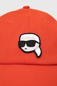 Karl Lagerfeld șapcă de baseball din bumbac 231W3401 rosu AA00