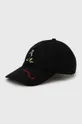 μαύρο Βαμβακερό καπέλο του μπέιζμπολ Karl Lagerfeld x Disney Unisex