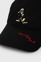 Βαμβακερό καπέλο του μπέιζμπολ Karl Lagerfeld x Disney 231W3420 μαύρο AA00