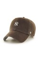 47 brand czapka z daszkiem bawełniana MLB New York Yankees aplikacja brązowy B.BSRNR17GWS.BW