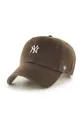 rjava Bombažna kapa s šiltom 47 brand MLB New York Yankees Unisex