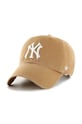 47 brand czapka z daszkiem bawełniana MLB New York Yankees aplikacja beżowy B.NLRGW17GWS.QLA