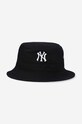 Βαμβακερό καπέλο 47 brand New York Yankees απλικέ μαύρο B.BKT17GWF