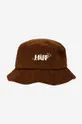 καφέ Βαμβακερό καπέλο HUF Get Up With It Cord Unisex
