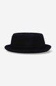 Kangol wool hat Lite Felt Pork Pie K0212CO.BLACK black AA00