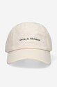 Akcesoria Drôle de Monsieur czapka z daszkiem bawełniana CP119.BEIGE beżowy