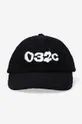 black 032C cotton baseball cap Glitch Logo Cap