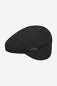 Kangol wool bakerboy hat Earlap plain black 0238KG