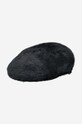 Kangol wool blend bakerboy hat Furgora plain black K3016ST