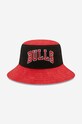 Βαμβακερό καπέλο New Era Washed Tapered Bulls με μοτίβο κόκκινο 60240491