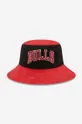 czerwony New Era kapelusz bawełniany Washed Tapered Bulls Unisex