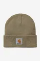 Carhartt WIP beanie Short Watch Hat applique brown I017326