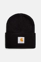 Шапка Carhartt WIP I020222.BLACK Acrylic Watch Hat гладкий чёрный I020222.BLACK