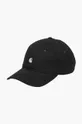 czarny Carhartt WIP czapka z daszkiem bawełniana Madison Unisex