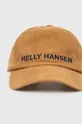 Helly Hansen cappello con visiera in velluto a coste Graphic Cap marrone