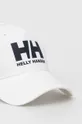 Bavlněná baseballová čepice Helly Hansen béžová