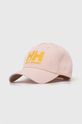 Helly Hansen czapka z daszkiem nadruk różowy 67434