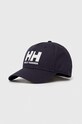 Βαμβακερό καπέλο του μπέιζμπολ Helly Hansen Czapka Helly Hansen HH Ball Cap 67434 001 στάμπα σκούρο μπλε 67434