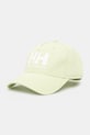 Helly Hansen pamut baseball sapka Czapka Helly Hansen HH Ball Cap 67434 001 aplikációval zöld 67434