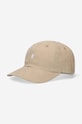 Norse Projects cotton baseball cap applique beige N80.0020.0912