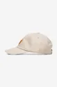 Wood Wood cotton baseball cap Eli Badge beige