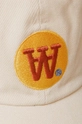 béžová Bavlněná baseballová čepice Wood Wood Eli Badge