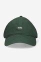 Akcesoria Wood Wood czapka z daszkiem bawełniana Low profile twill cap 12110804.7083 zielony