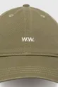 Βαμβακερό καπέλο του μπέιζμπολ Wood Wood Low Profile πράσινο