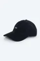 μαύρο Βαμβακερό καπέλο του μπέιζμπολ Wood Wood Low Profile Unisex