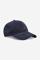 Джинсова шапка с козирка Wood Wood Low profile corduroy cap изчистен тъмносин 12130810.9016