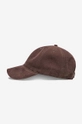 Manšestrová kšiltovka Wood Wood Low Profile Corduroy Cap hnědá