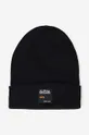 черен Шапка Alpha Industries Label Beanie Унисекс