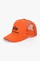 pomarańczowy Alpha Industries czapka z daszkiem Basic Trucker Cap Unisex