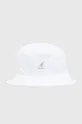 biały Kangol kapelusz bawełniany Kapelusz Kangol Washed Bucket K4224HT WHITE Unisex