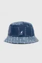 μπλε Βαμβακερό καπέλο Kangol Denim Mashup Bucket Unisex